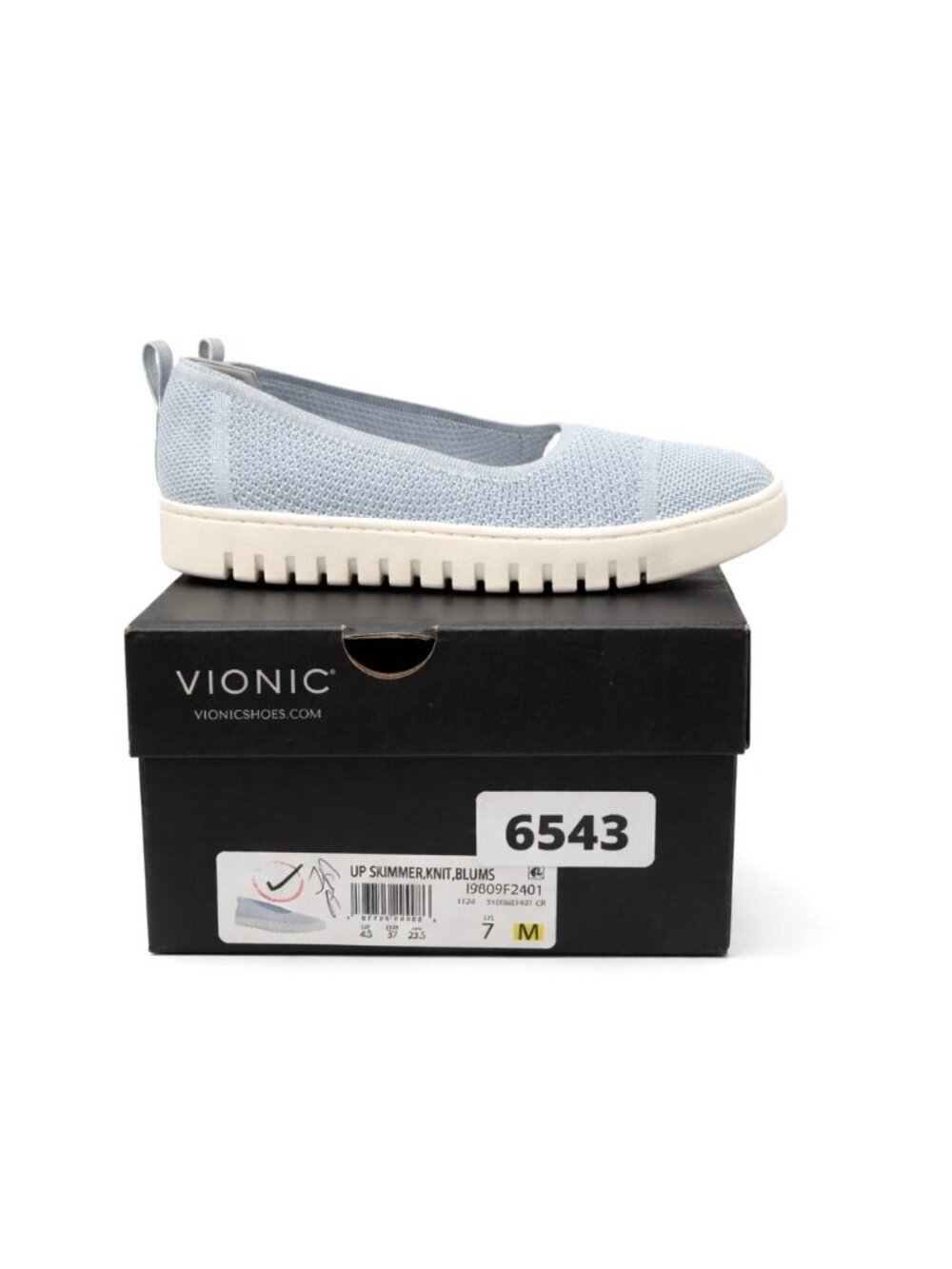 Vionic Light Blue Knit Slip-On Flats - Picture 8 of 11
